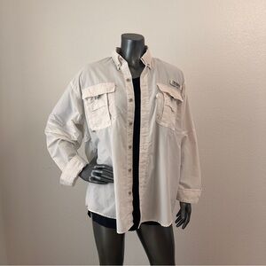 Columbia Men’s White Long Sleeve Shirt PFG